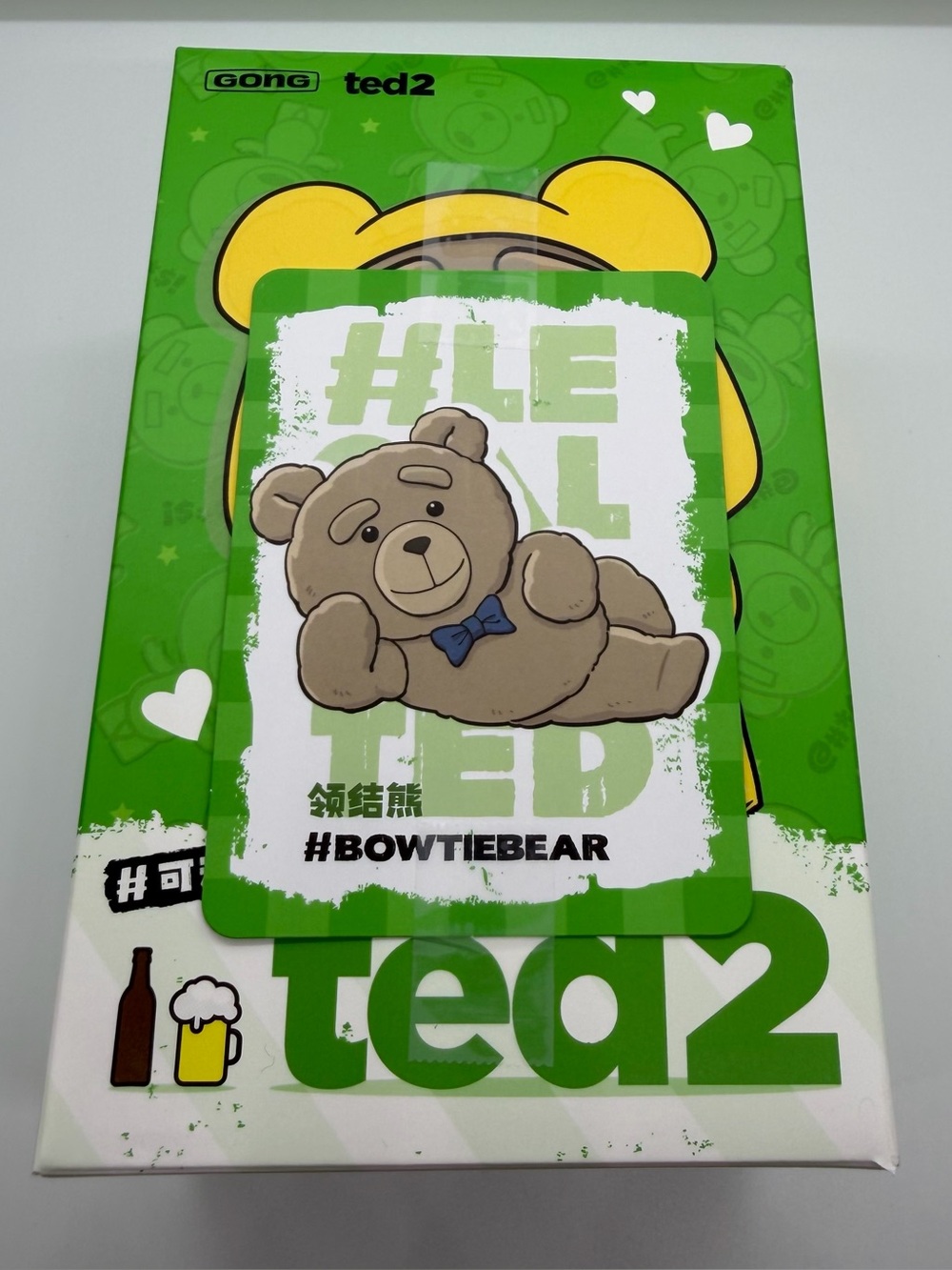 Pop Mart Ted2 Plush Pendant Series Confirmed Bow Tie Bear - Picture 4 of 7